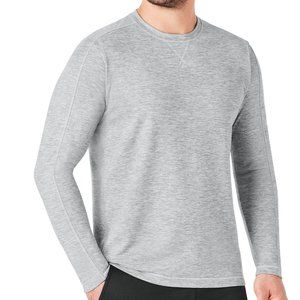 !!NWT!! Men's Silver MEMBERS MARK Luxe Crew Long Sleeve Tee XL